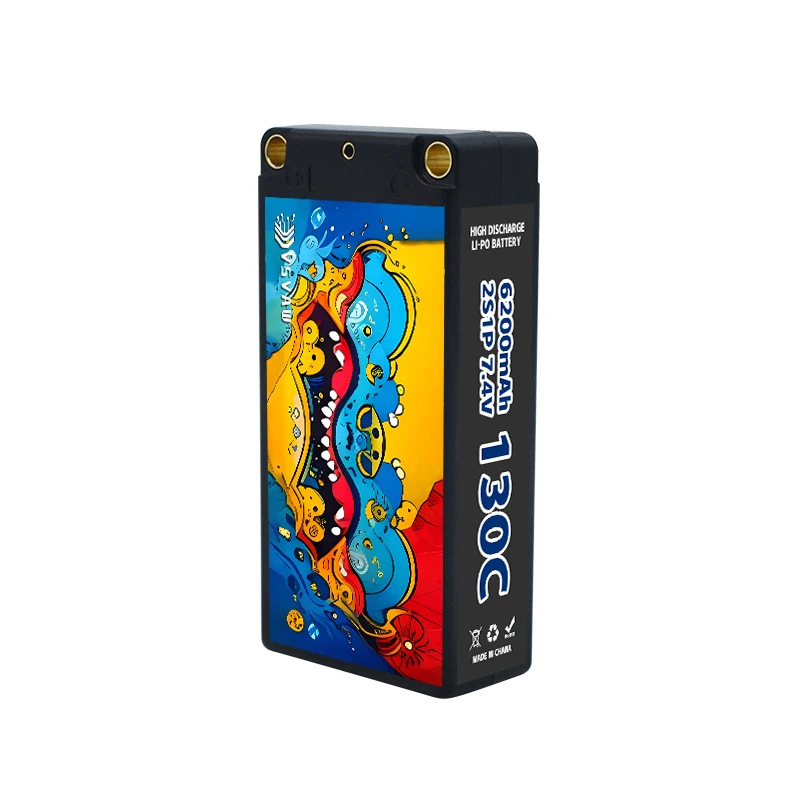 Upgradedl VSVAW 2S RC Lipo batería 7,4 V 6200mAh 130C compatible con 1/10 drift car control remoto coche batería de carcasa dura - imagen 4