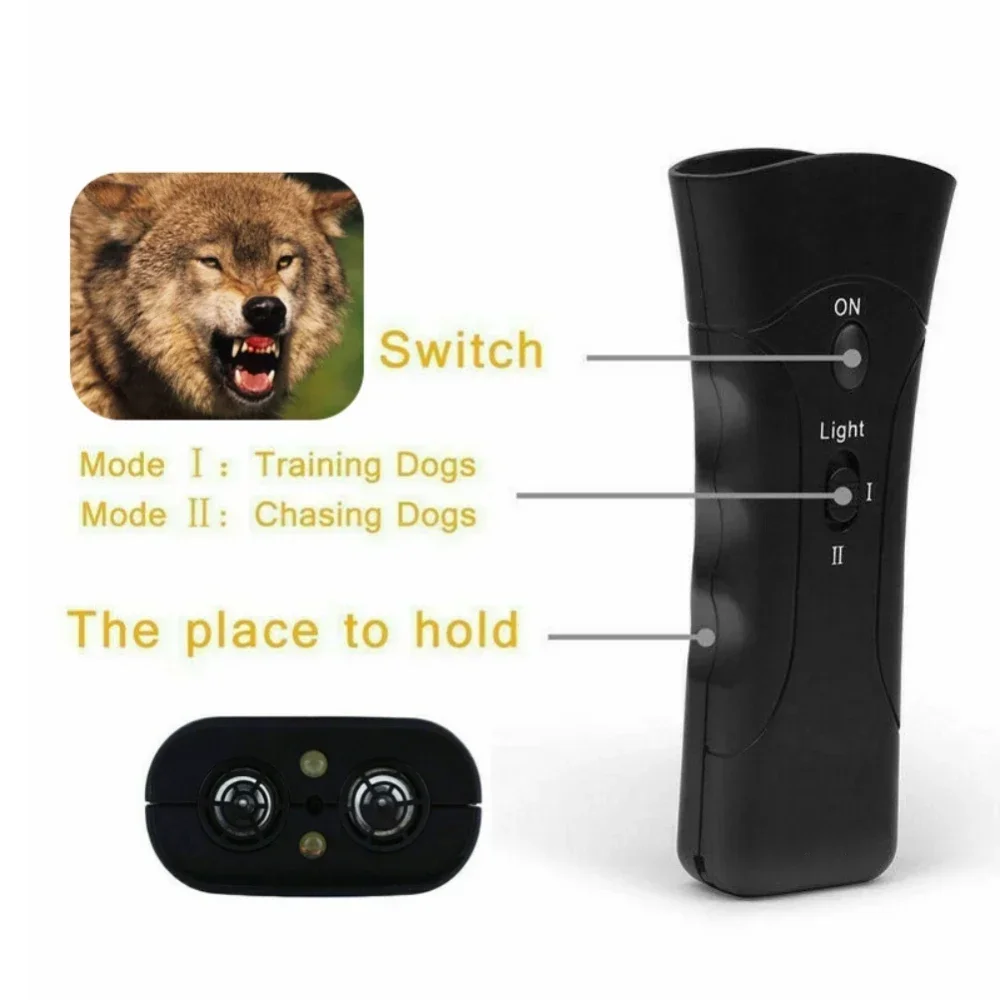 Dispositivo antiladridos ultrasónico con LED para adiestramiento canino - imagen 5