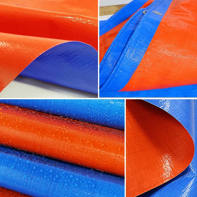 Lona grande gruesa 3*5 4*4 5×5 6*6 8×8 10 12 dosel impermeable cubierta de lluvia lona tienda campamento patio al aire libre jardín playa duradera - imagen 5