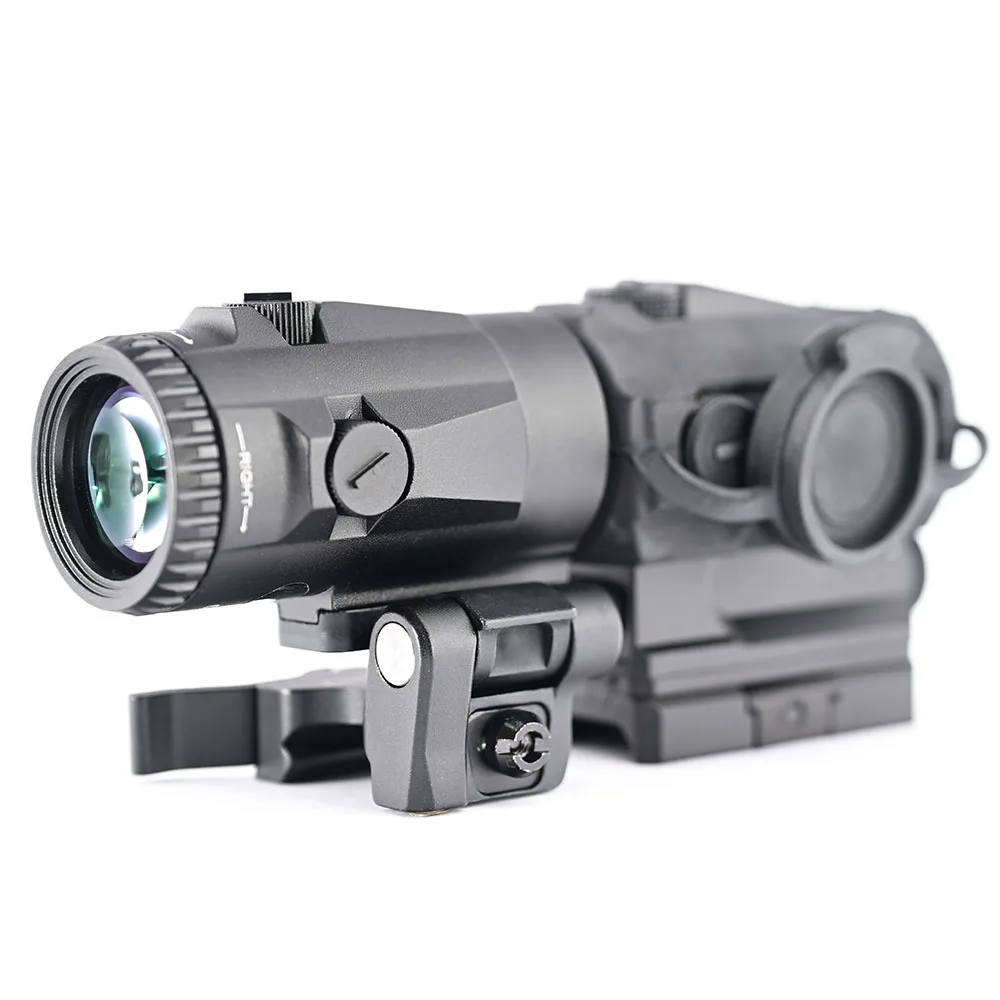 Lupas ópticas tácticas 3x con reflejo holográfico, Combo de colimador de punto rojo 1x para caza, mira telescópica Airsoft - imagen 5