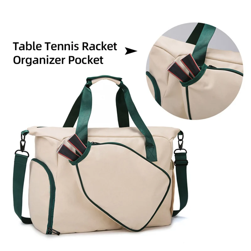 Bolsa deportiva para Pickleball, bolsas para gimnasio, Fitness, Yoga, con paquete de zapatos, bolso de viaje, bolsa para senderismo al aire libre en seco y húmedo, funda para acampar, mochila escolar para la universidad - imagen 5