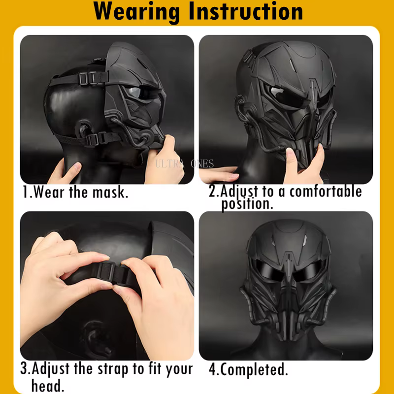 CS Airsoft Máscara facial táctica completa transpirable protección - imagen 5