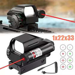 Mira réflex táctica de caza óptica iluminación roja verde para riel
