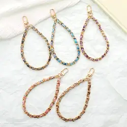 Metal móvil CORD creativo Teléfono trenzado Lanyard Case estuche Correa muñeca Rope K1KF