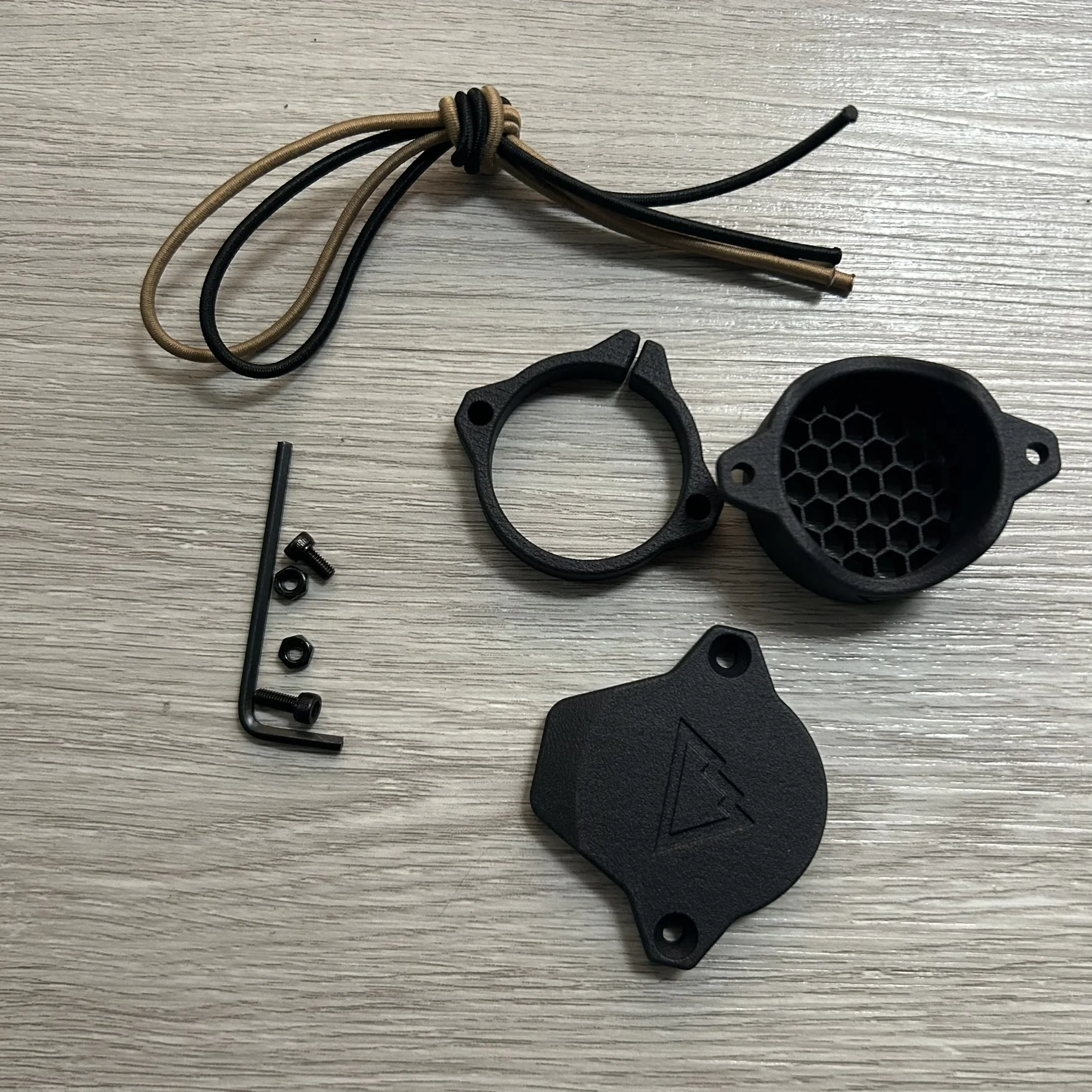 Accesorios tácticos Cubierta protectora de ajuste rápido - Malla de panal hexagonal antirreflectante, nailon sinterizado