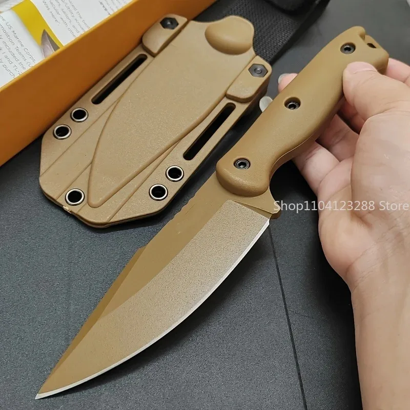 Cuchillo recto BK18, hoja D2, mango de fibra corrugada de nailon, cuchillo de alta dureza, cuchillo portátil para la naturaleza, cuchillo recto para exteriores - imagen 4