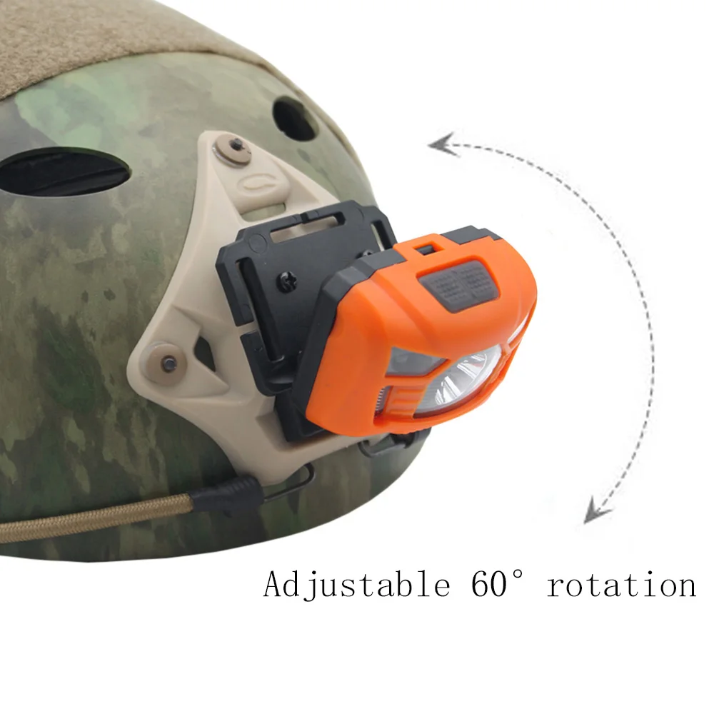 Luz de casco táctica con carga USB, linterna de inducción, lámpara de señal impermeable, faro rápido para casco de caza y Airsoft - imagen 3