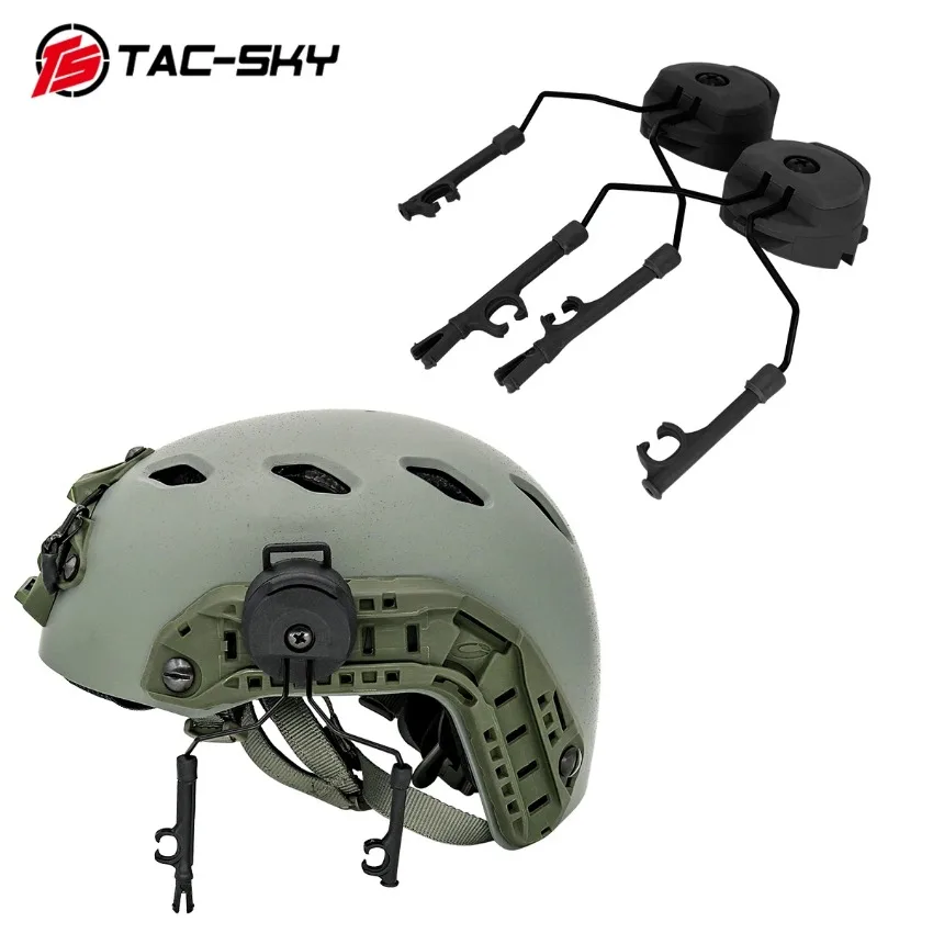 TS TAC-SKY Soporte para auriculares con riel para casco y adaptador de riel para casco con núcleo de acción rápida compatible con casco Pelto ARC OPS-CORE - imagen 4
