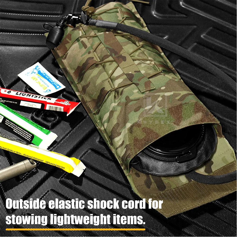 KRYDEX-Bolsa de hidratación táctica 500D 3L, paquete de transporte MOLLE Modular de 100 oz, bolsa de vejiga de agua, accesorios para caza al aire libre - imagen 3