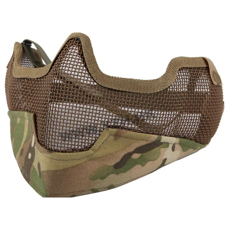 Emersongear-mascarilla táctica V2 Strike de acero, media cara, gorros protectores de malla, Airsoft, deporte de caza, senderismo, ciclismo al aire libre BD6586 - imagen 2