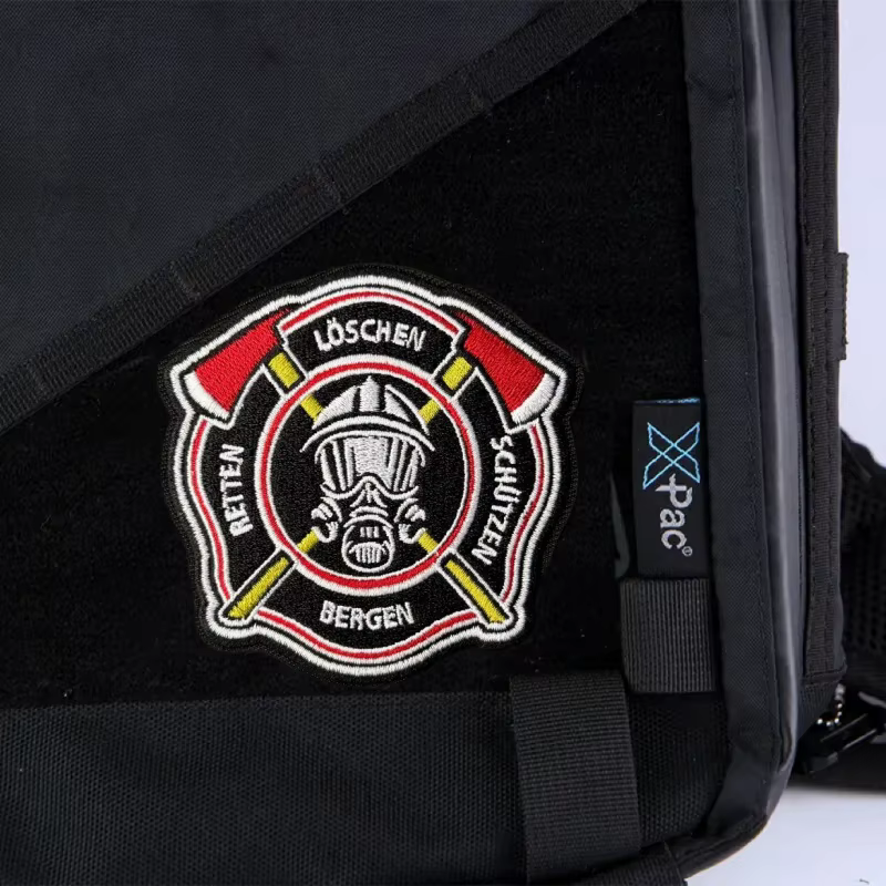 Parche Bordado Bombero Rescate Moral con Velcro – Insignia Táctica