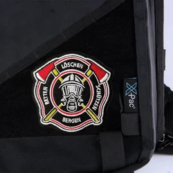 Parche Bordado Bombero Rescate Moral con Velcro – Insignia Táctica