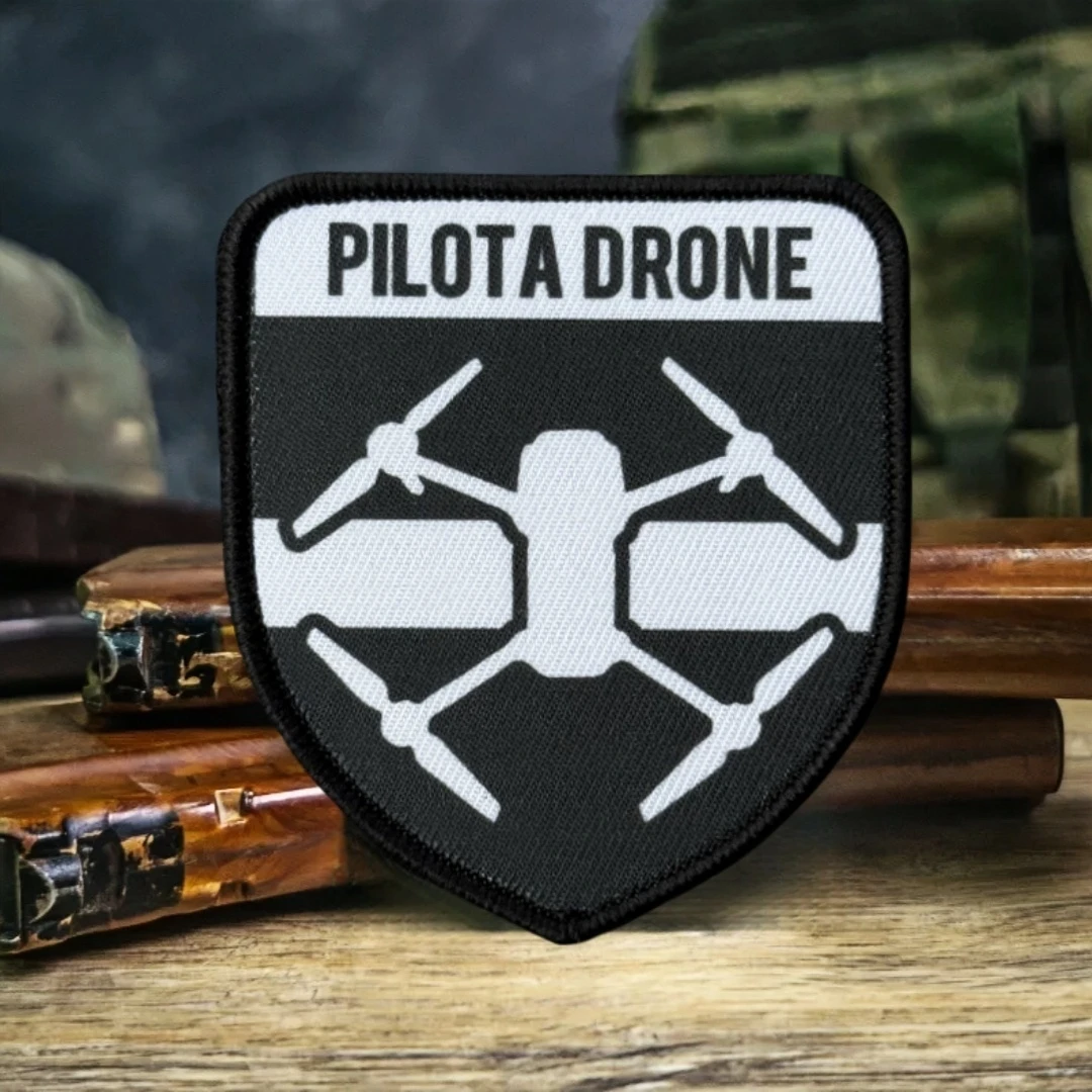 Parche táctico de moral de piloto, insignia de escudo de piloto de Dron, parches de gancho y bucle impresos para ropa, pegatina de emblema militar - imagen 5