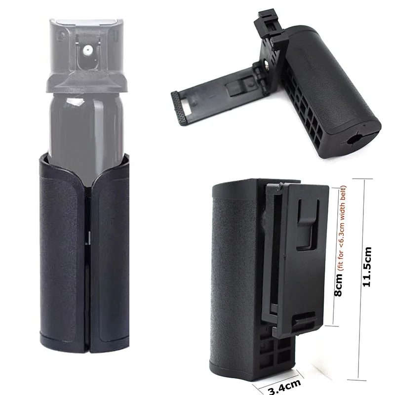 Funda para bastón retráctil con rotación táctica, soporte Universal para bastón de autodefensa, funda para linterna en aerosol, bolsa para esposas - imagen 5