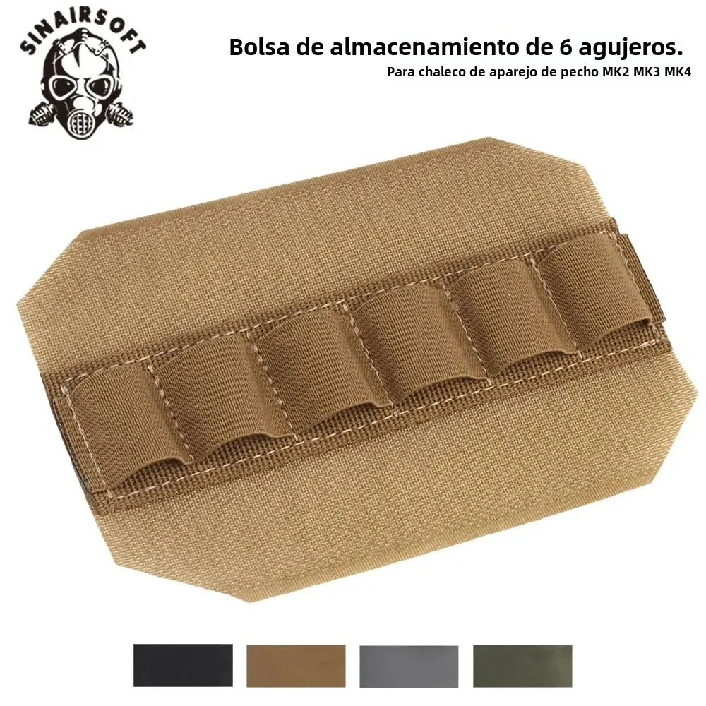 Bolsa de Panel de bucle portátil táctica, organizador de inserción, soporte para balas, bolsa de almacenamiento para MK2 MK3 MK4, aparejo de pecho, chaleco de caza de 6 agujeros - imagen 2