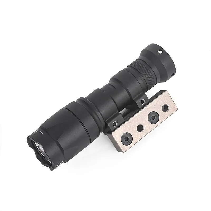 Soporte de Metal Offset para Surefir M300 M600, linterna táctica, compatible con Keymod Mlok Rail, Airsoft, Arma de caza, accesorios de luz de explorador - imagen 3