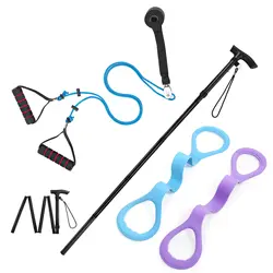 Kit rehabilitación hombro polea fisioterapia varita banda resistencia