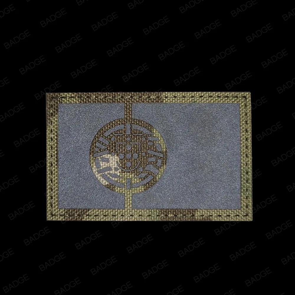 Parche bordado con bandera de Portugal, insignia de goma de PVC del ejército militar, mochila, apliques de ropa, emblema táctico con gancho y bucle - imagen 4