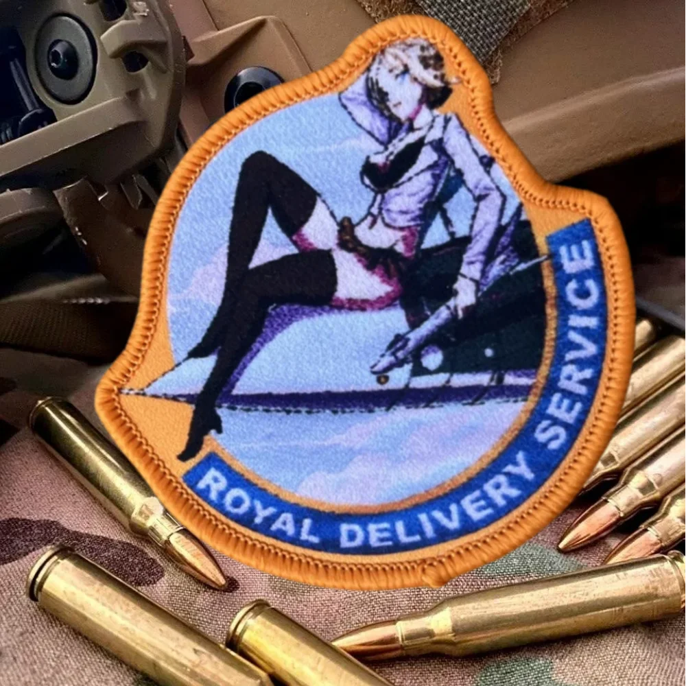 Parche de servicio de entrega real, insignia de moral táctica, parches de gancho y bucle impresos para ropa, pegatinas para casco de equipo militar - imagen 5