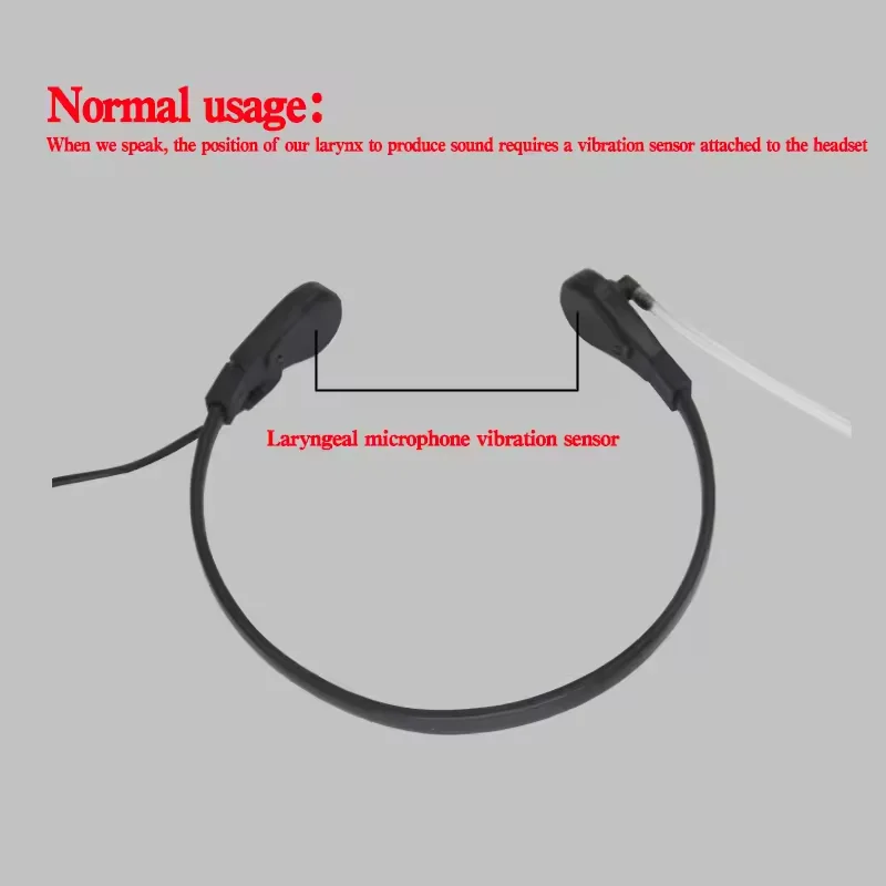 ABBREE auriculares de garganta micrófono PTT auriculares con enchufe K para Baofeng BF-888S UV-5R Mini UV-32 5RH Quansheng UV-K5 Walkie Talkie - imagen 5