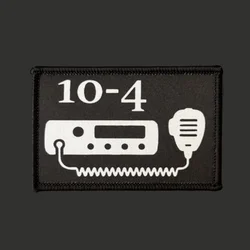 Parche táctico CB Radio 10-4 velcro para mochila MOLLE