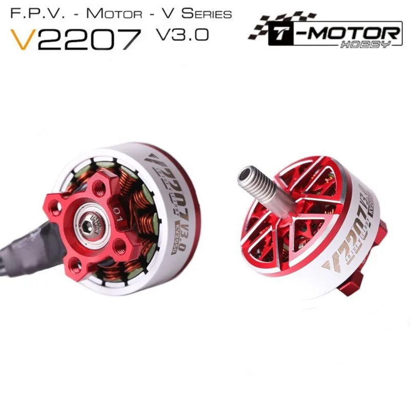 T-motor V2207 V3.0 1750KV 1950KV 5-6S 2550KV4S Racing Motor sin escobillas FPV Drone Quadcopter Freestyle Control remoto, nuevo - imagen 4