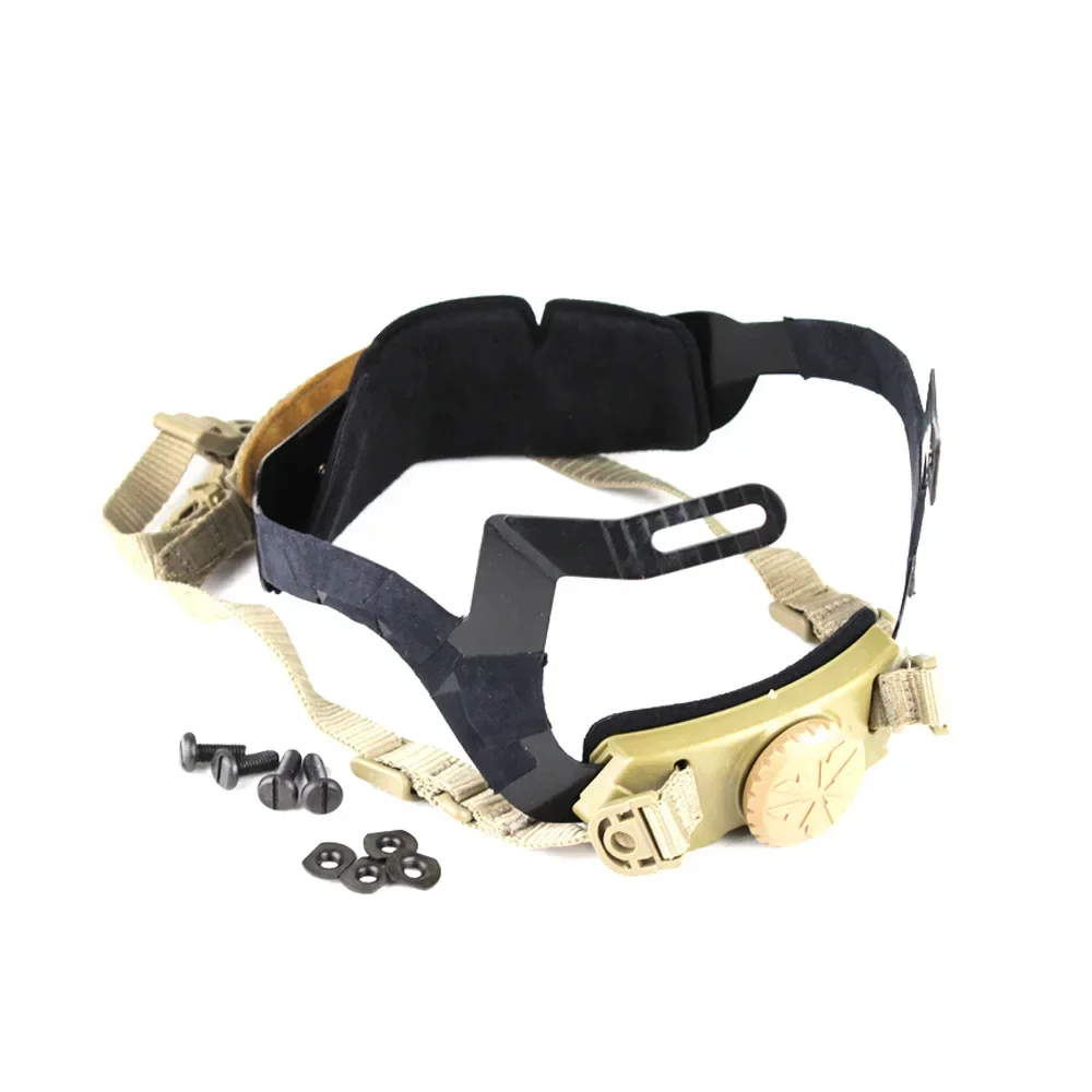 Casco táctico rápido, sistema de suspensión interior, cascos de caza para tiro al aire libre, accesorios de correa de bloqueo de cabeza ajustable - imagen 5