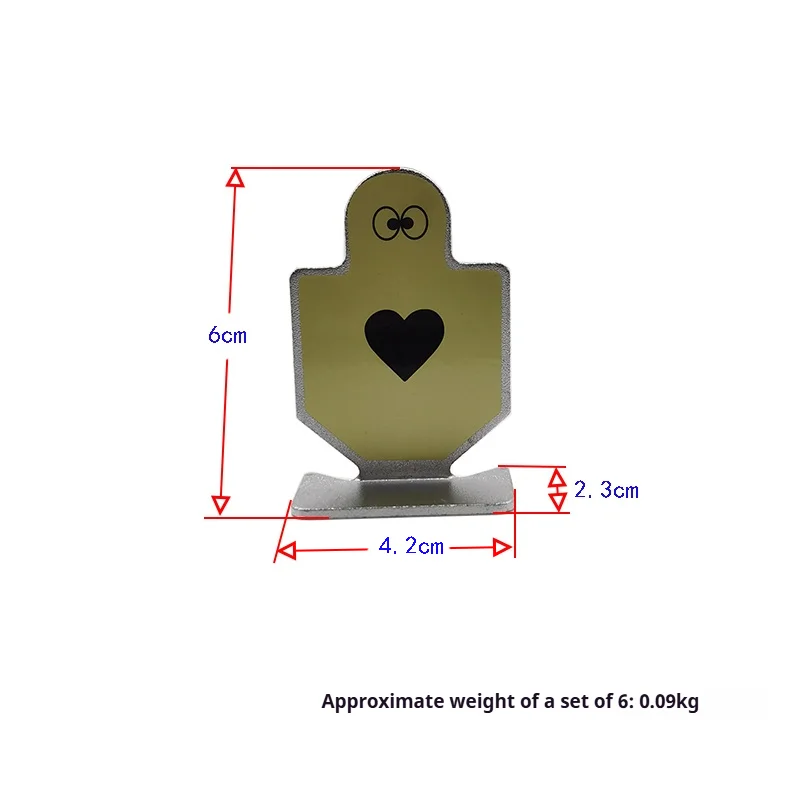 Elemento lanzador de balas suaves objetivo de acero pequeño objetivo de acero para hombre objetivo de tiro pequeño hombre amarillo objetivo de aleación pegatina objetivo - imagen 3