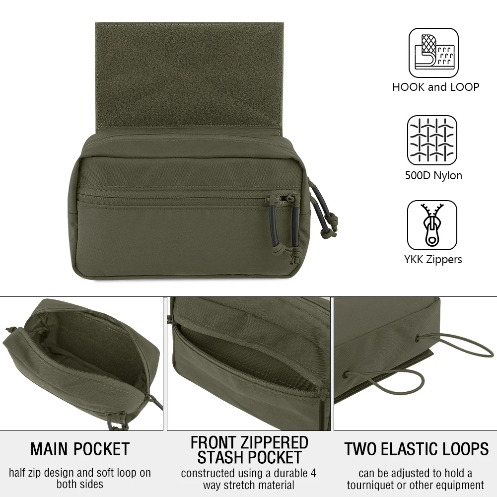 KRYDEX 500D bolsa táctica de descarga estilo Spiritus riñonera Abdominal bolsa de herramientas de almacenamiento aparejo de pecho accesorios portadores de placa - imagen 2