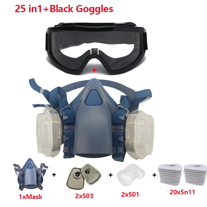 25 in1 Black Goggles