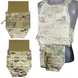 Bolsa abdominal táctica MOLLE de corte láser para chaleco, protección
