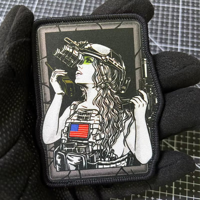 Parche táctico guerrera con velcro – Insignia moral para mochila