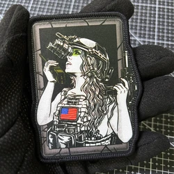 Parche táctico guerrera con velcro – Insignia moral para mochila