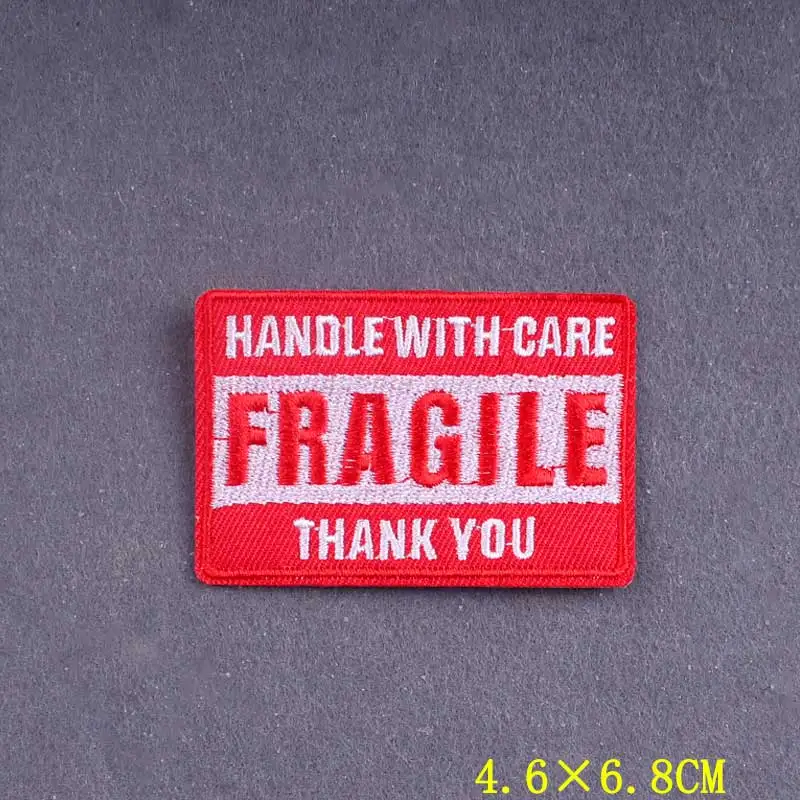 Parche bordado, señales de advertencia, parches para ropa, DIY, rayas centrales, parches para planchar en la ropa, insignias de STALKER en la mochila - imagen 3