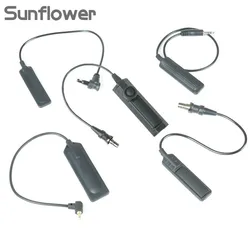 Linterna táctica con interruptor de presión para rail Picatinny