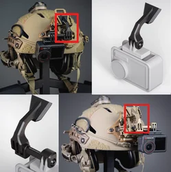 Soporte casco táctico con brazo J para cámara y NVG compatible