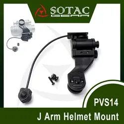 PVS-14 J Arm Auto ON/OFF Adaptador de casco NVG de visión nocturna con montaje en cola de milano
