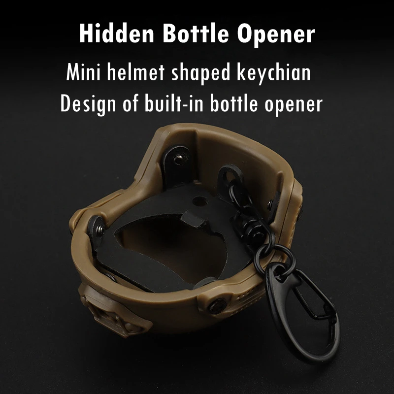 Cascos tácticos rápidos abridor de botellas llavero estilo táctico Mini abridor de cerveza para mochila accesorios de regalo - imagen 4