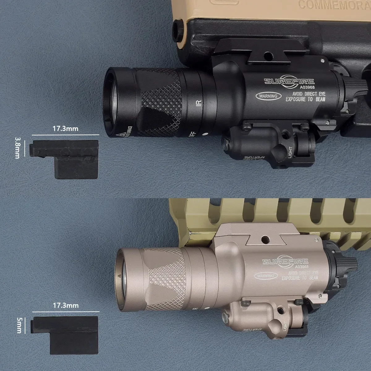 Pistola táctica SurefirPistol X300 X400 X400V X400U, explorador láser rojo y verde, luz LED para arma, linterna AR15 Gk 17 compatible con riel de 20mm - imagen 3