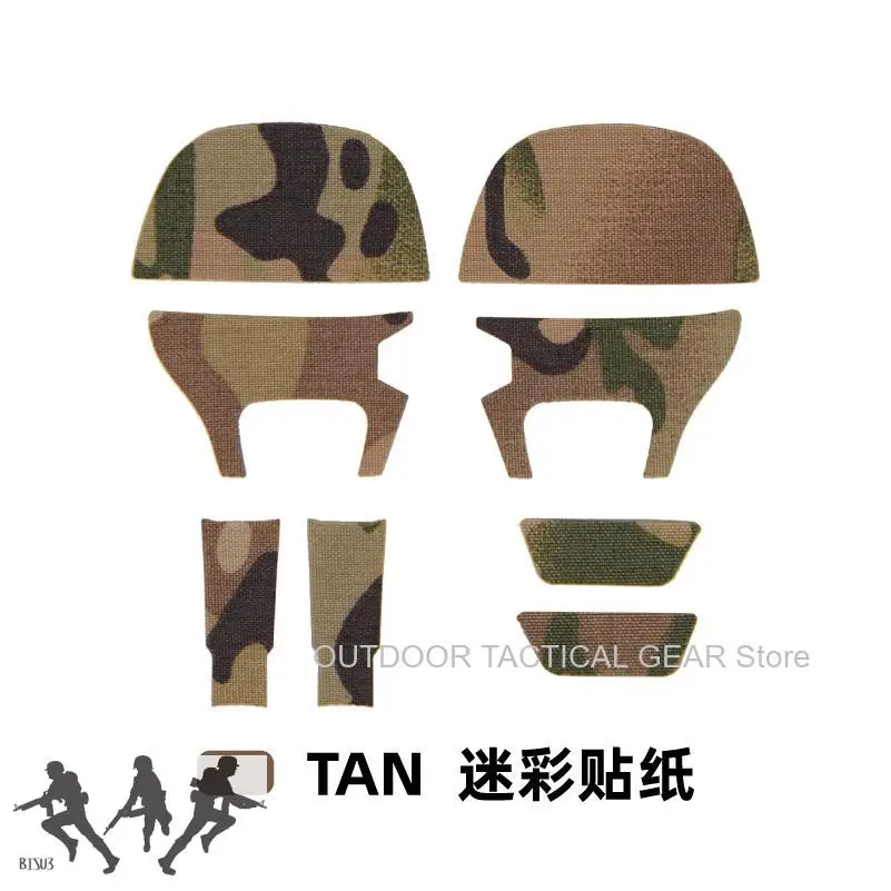 Pegatina FMA para FCS, pastilla táctica AMP, auriculares con reducción de ruido, pegatina de camuflaje MC/MCBK - imagen 3