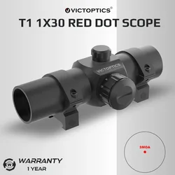 Victoptics 1X30 Red Dot Scope 11 niveles Iluminación roja diseñada para submetalladoras y carabinas Óptica de caza de campo más amplio