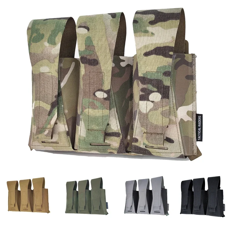 Bolsa táctica Mag Multicam LBT-6910A LC M4, Triple bolsa para cargador Airsoft, chaleco táctico Molle, equipo de bolsa de Panel frontal