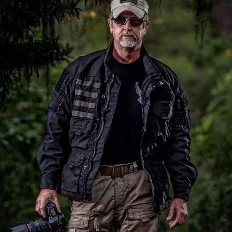 Chaquetas tácticas versátiles para Hombre, Chaquetas térmicas militares a prueba de viento, múltiples bolsillos, todo terreno - imagen 2