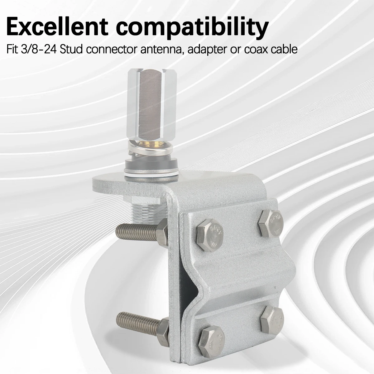 ABBREE-soporte de espejo para antena inalámbrica CB, ranura única, de aluminio, resistente a la corrosión, adecuado para instalación de antena exterior - imagen 4