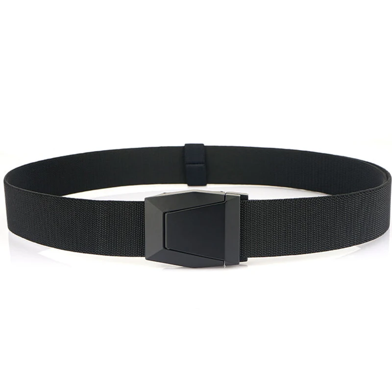 Cinturón táctico con hebilla automática de aleación de Zinc para hombre, cinturón elástico transpirable para pantalones, novedad de 2024 - imagen 2