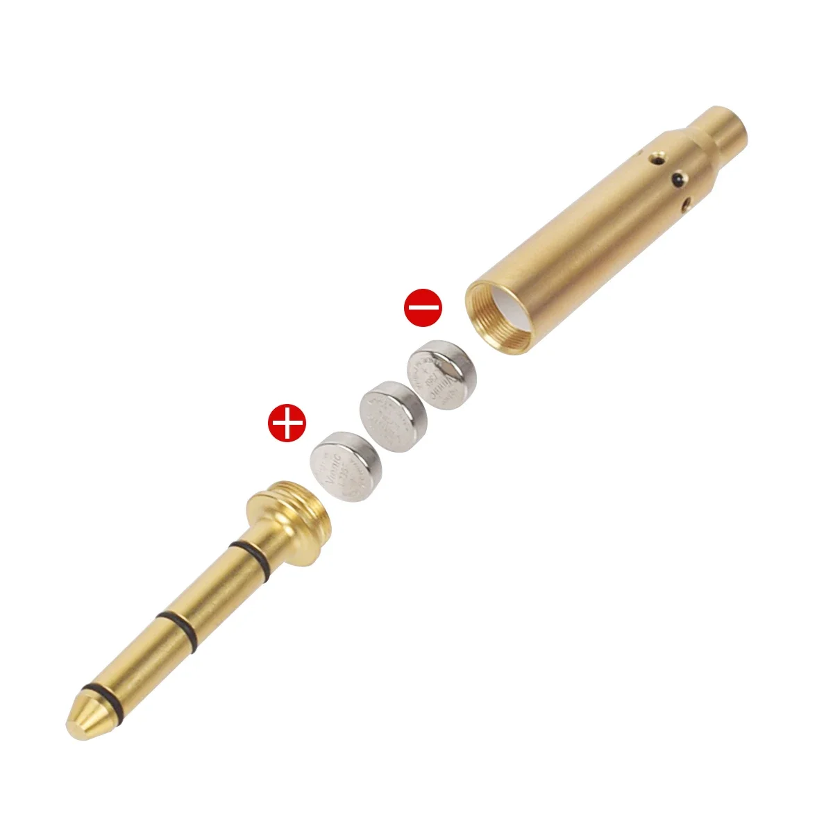 Mira láser roja táctica para entrenamiento, calibre de bala. 223/9mm/12GA/20GA/7,62/.45/.22LR, cartucho de latón para caza - imagen 3