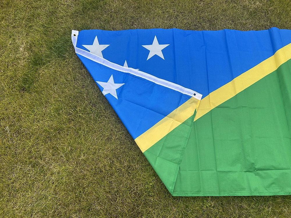 SKY FLAG Bandera de las Islas Salomón 90x150cm Bandera colgante de poliéster con impresión digital de Islas Salomón para pancarta de celebración - imagen 4