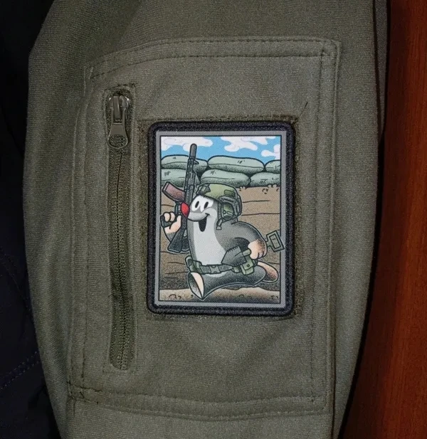 Parche de insignia de moral de operador Crot Krtek, brazalete táctico, mochila, parches militares de gancho y bucle, pegatina impresa - imagen 5