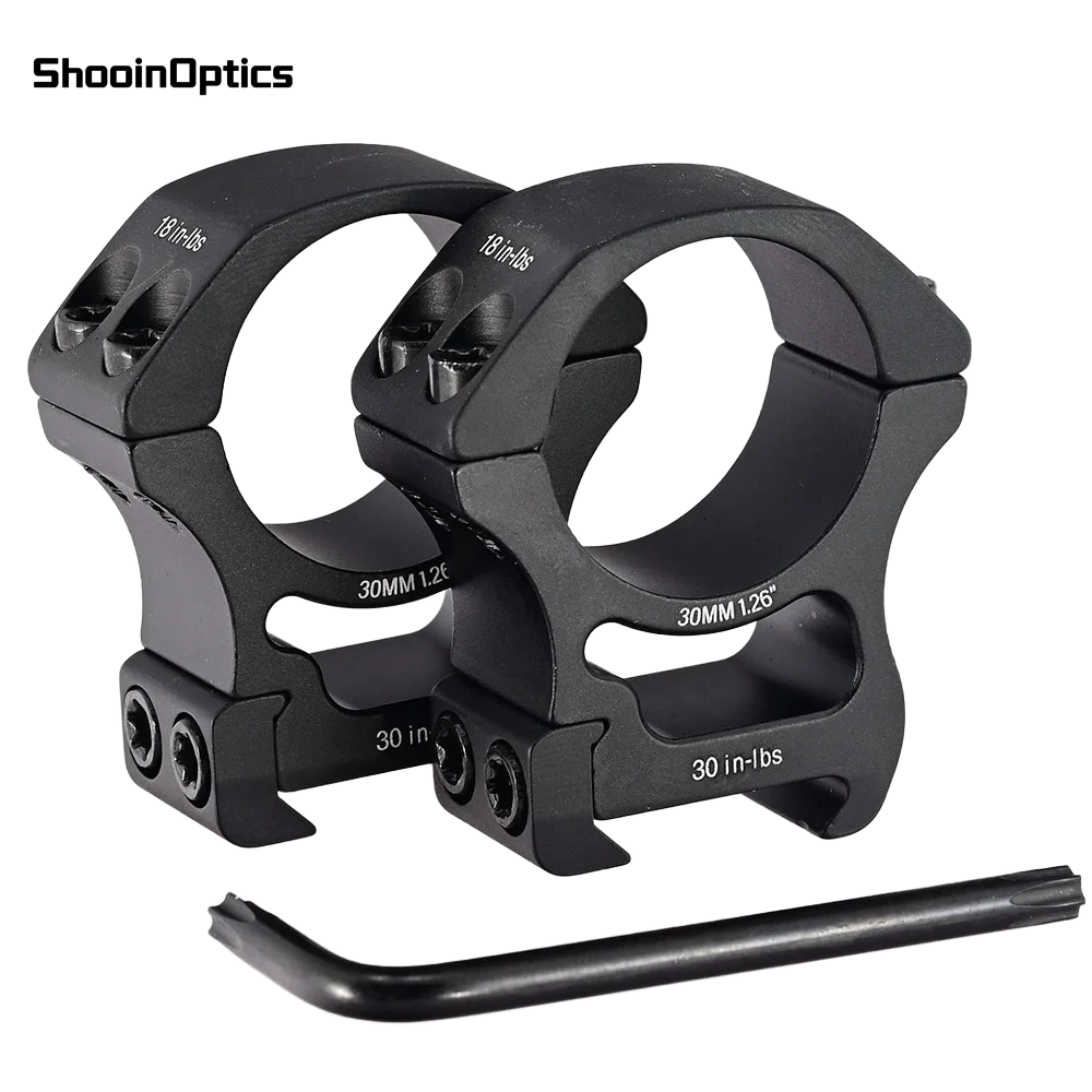 Anillos de montaje de alcance de precisión para Base de mira óptica táctica Weaver Picatinny Rail de 20mm