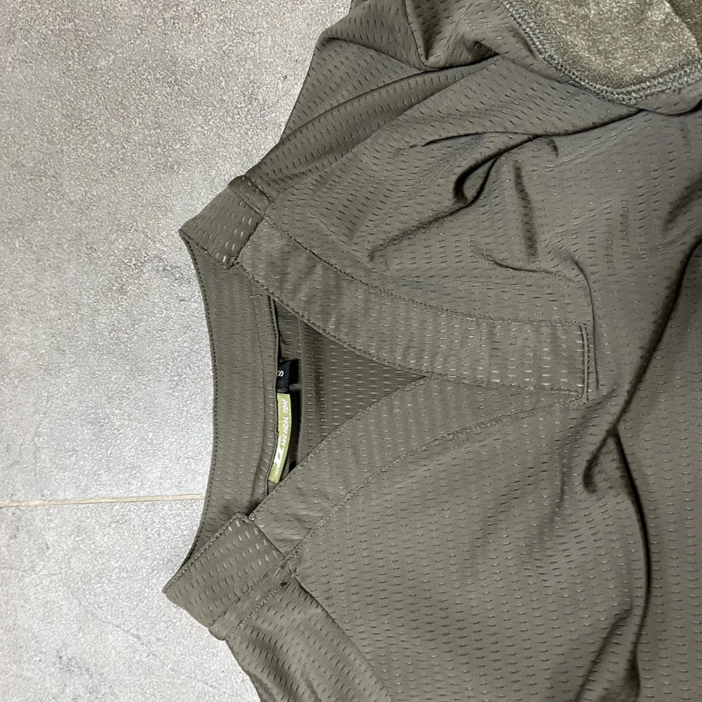 Ranger Green-Camiseta táctica de manga larga de secado rápido para hombre, camiseta transpirable con cuello en V para exteriores - imagen 5